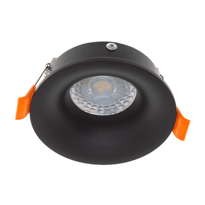 LED Inbouwspot Tavo Mat Zwart | GU10 | IP44 | Ø71 mm