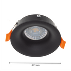 LED Inbouwspot Tavo | GU10 | IP44 | Vast | Mat Zwart