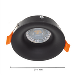 LED Inbouwspot Tavo | GU10 | IP44 | Vast | Mat Zwart