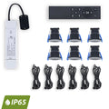 LED Inbouwspots Set Dovo | 6 Stuks | 12V | IP65 | Afstandsbediening | Zwart