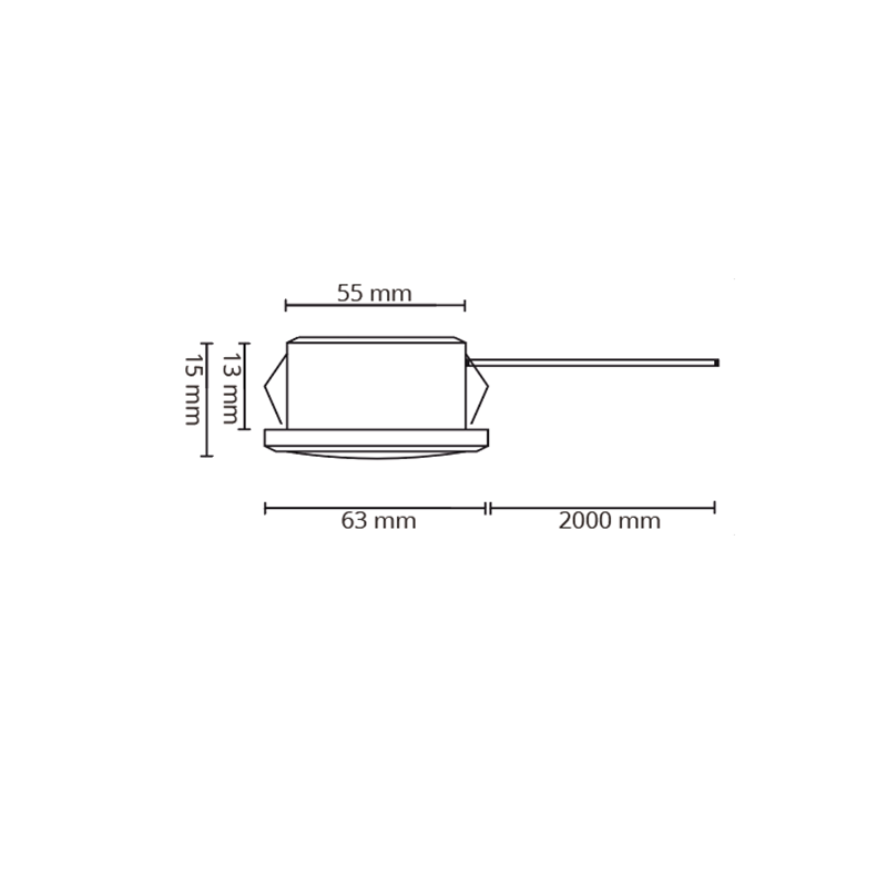 LED Inbouwspot Nivo Mini | 3W | 12V | IP44 | 240lm | 2700K | Mat Zwart
