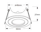 LED Inbouwspot Rondo | MR11 | Kantelbaar | 48mm | Mat Zwart