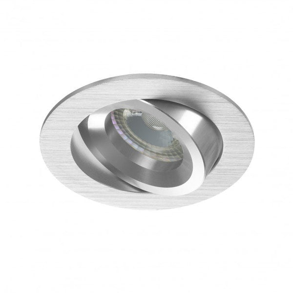 LED Inbouwspot Rendo Geborsteld Titanium | GU10 | IP20 | Ø69 mm