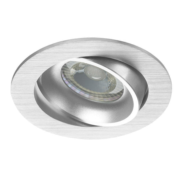 LED Inbouwspot Rendo Geborsteld Aluminium | GU10 | IP20 | Ø69 mm