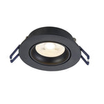 LED Inbouwspot Aurora | Dimbaar | IP20 | 3,8W | Plat Design | Zaagmaat: Ø70-75 mm | Inbouwdiepte: 38 mm | Mat Zwart