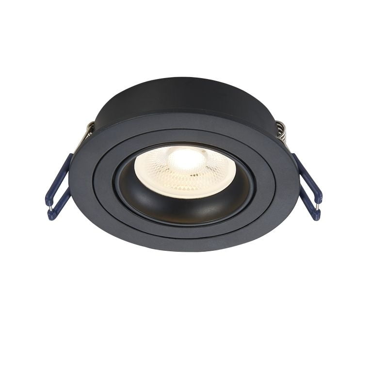 LED Inbouwspot Baldr | Dimbaar | IP20 | 3,8W | Plat Design | Zaagmaat: Ø80-85 mm | Inbouwdiepte: 38 mm | Mat Zwart