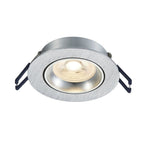 LED Inbouwspot Aurora | Dimbaar | IP20 | 3,8W | Plat Design | Zaagmaat: Ø70-75 mm | Inbouwdiepte: 38 mm | Geborsteld RVS