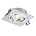 LED Inbouwspot Ceres Vierkant Geborsteld Aluminium