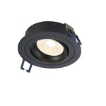 LED Inbouwspot Baldr | Dimbaar | IP20 | 3,8W | Plat Design | Zaagmaat: Ø80-85 mm | Inbouwdiepte: 38 mm | Mat Zwart
