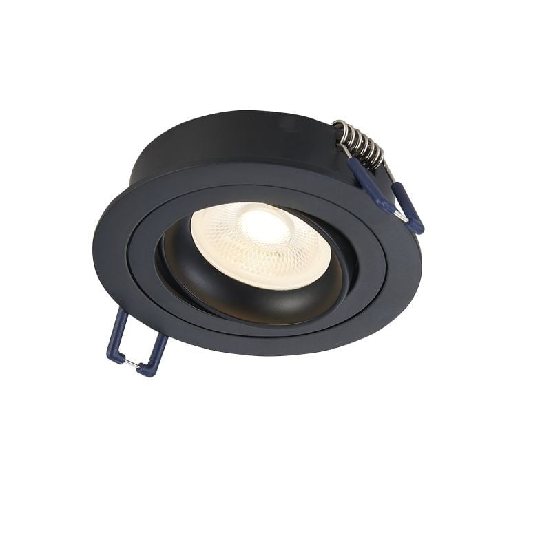 LED Inbouwspot Baldr Mat Zwart Plat