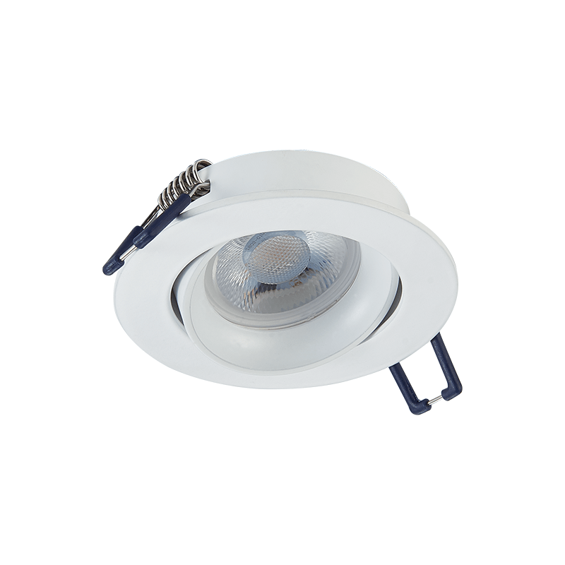LED Inbouwspot Aurora | Dimbaar | IP20 | 3,8W | Plat Design | Zaagmaat: Ø70-75 mm | Inbouwdiepte: 38 mm | Mat Wit
