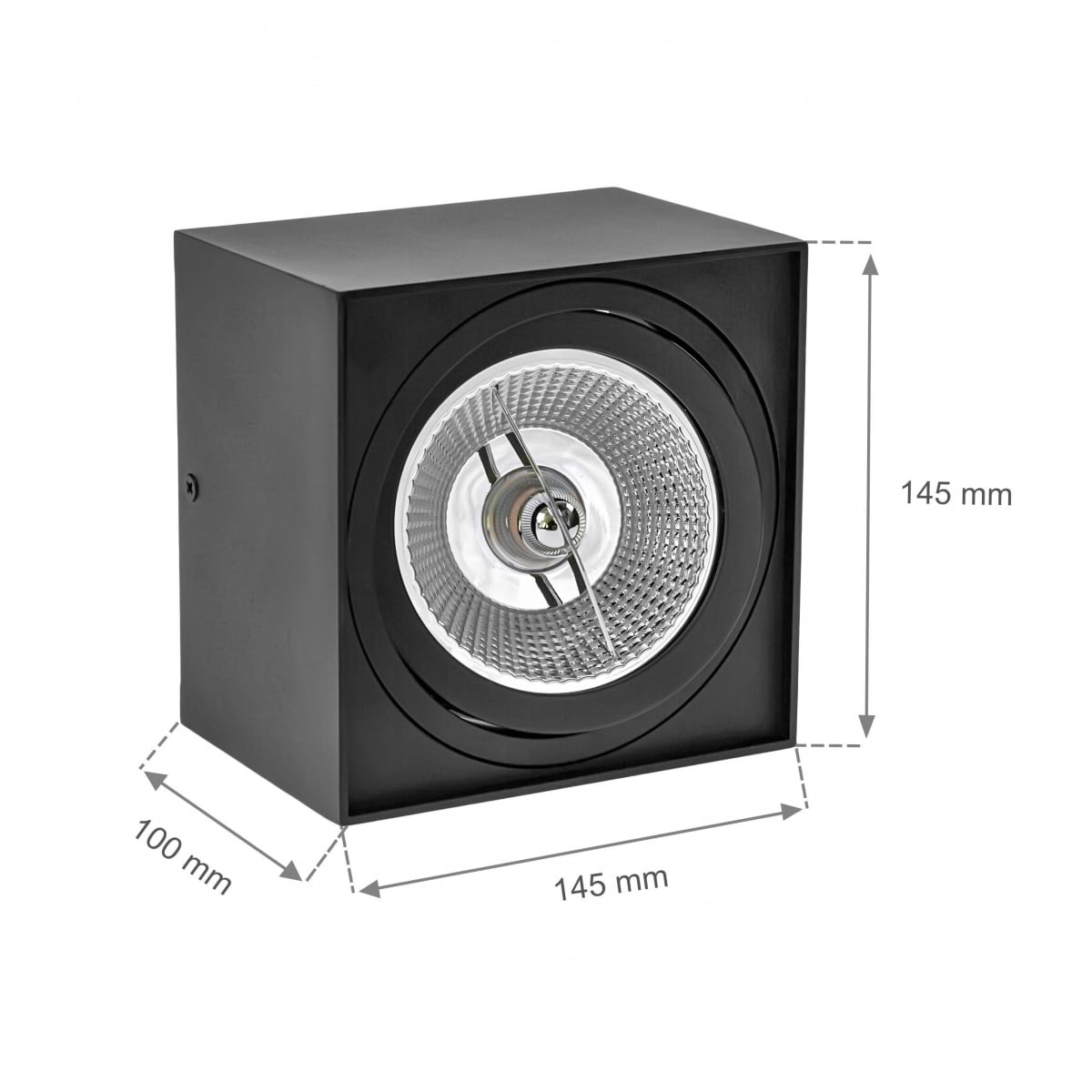 LED Opbouwspot Quadro | AR111 / ES111 | Vierkant | Mat Zwart