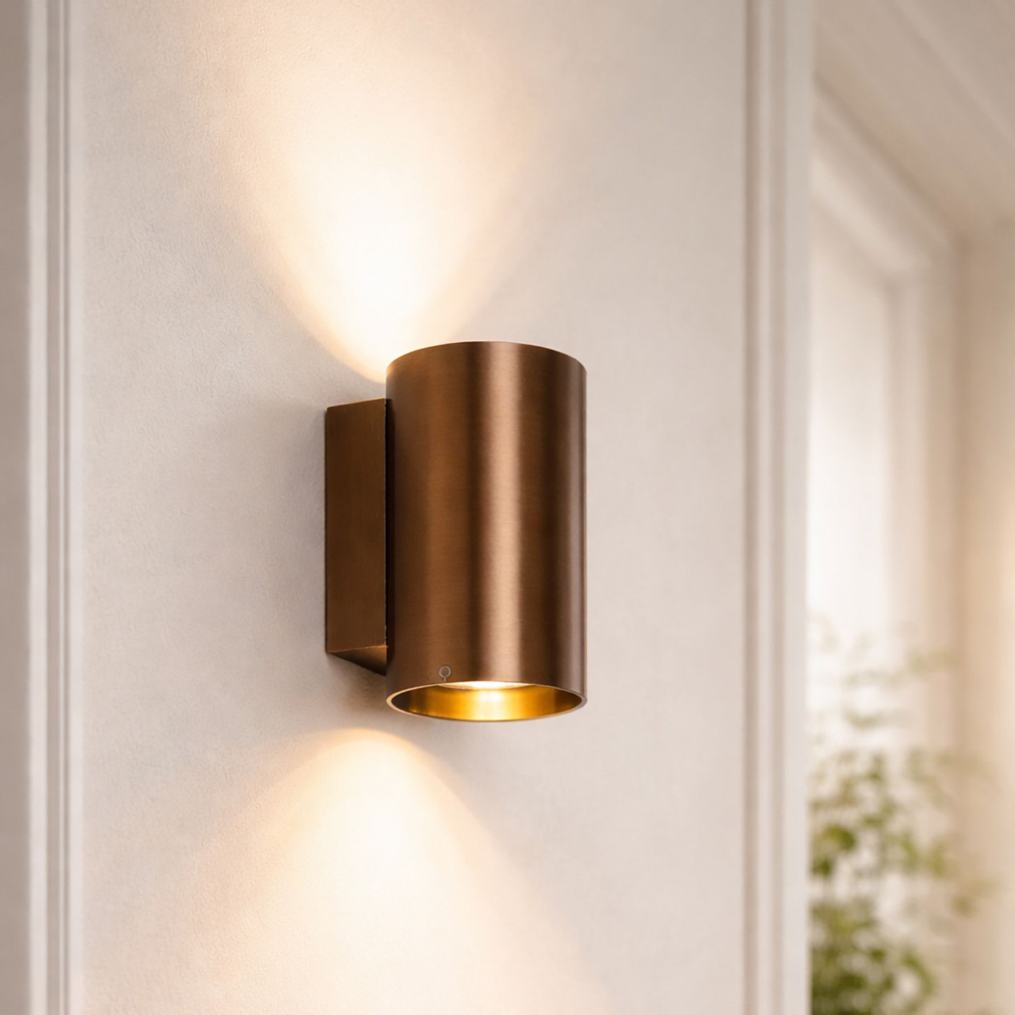 LED Wandlamp Sandy | Rond | 2-lichts | 2x GU10 | IP20 | Brons