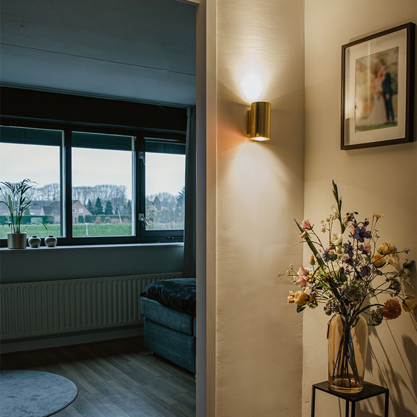 LED Wandlamp Sandy | Rond | 2-lichts | 2x GU10 | IP20 | Goud