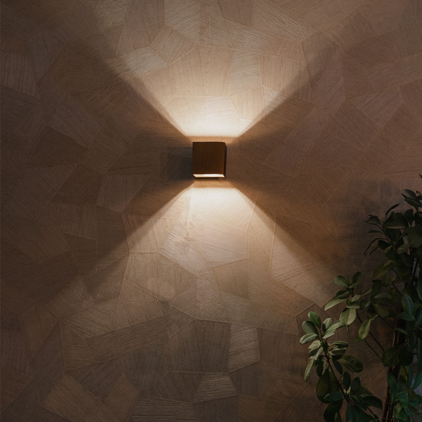 LED Wandlamp Transfer | Vierkant | 1-lichts | G9 | IP20 | Brons