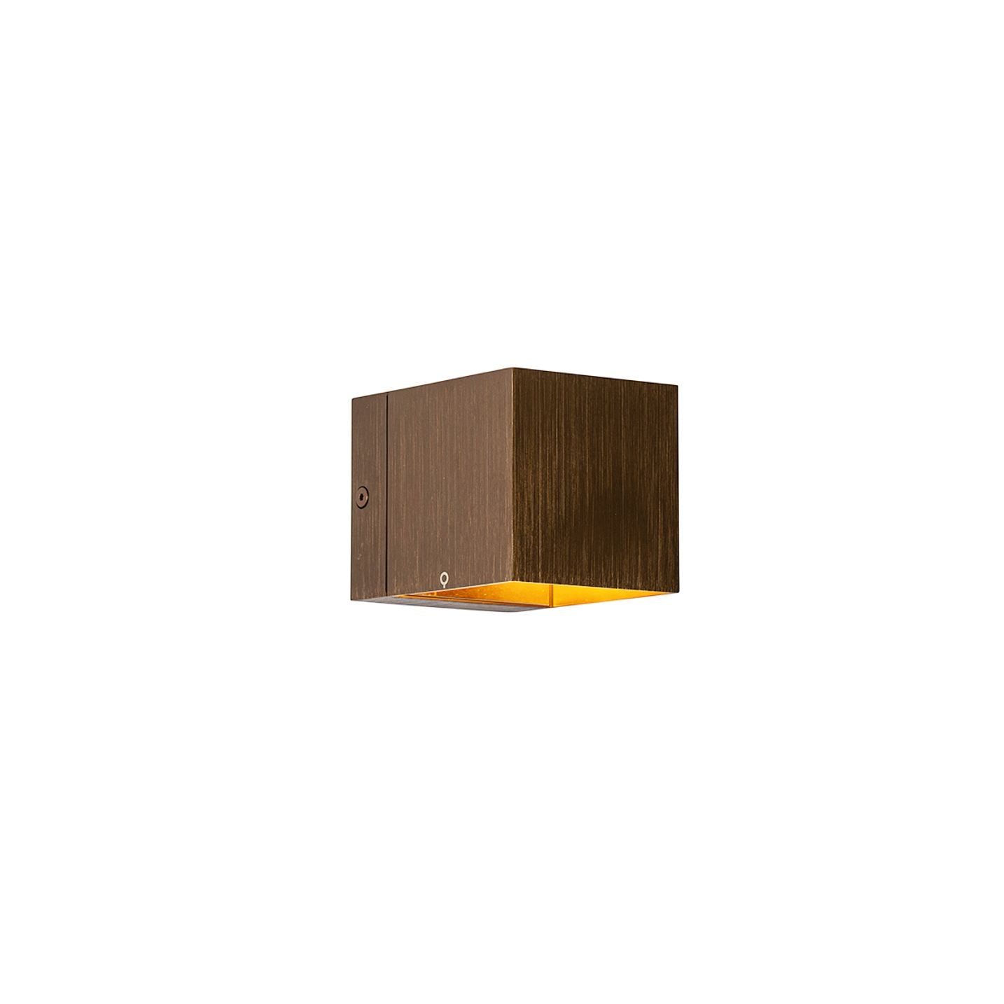 LED Wandlamp Transfer | Vierkant | 1-lichts | G9 | IP20 | Brons