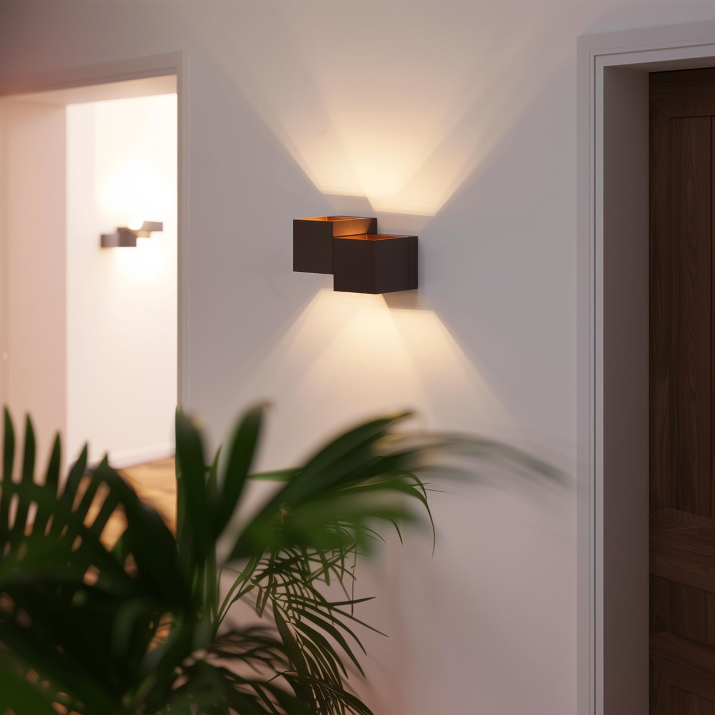 LED Wandlamp Transfer Double | Vierkant | 2-lichts | 2x G9 | IP20 | Brons