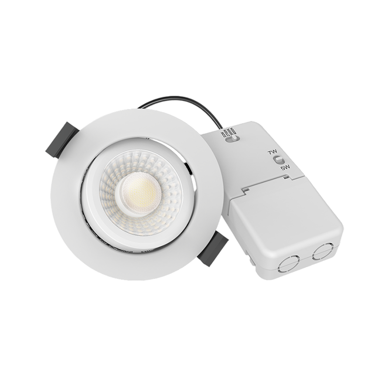 LED Inbouwspot Warmo | Dimbaar | IP65 | 5W/7W | Dim2Warm + CCT Switch | Inbouwdiepte: 25 mm | Mat Wit