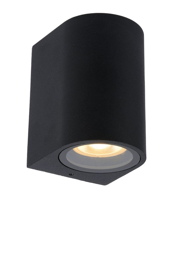 LED Wandlamp Zaro Mat Zwart | 1x GU10 | IP44 | Buiten