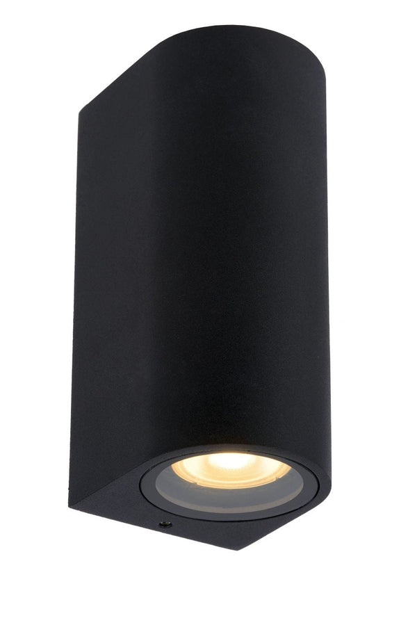 LED Wandlamp Zaro Mat Zwart | 2x GU10 | IP44 | Buiten